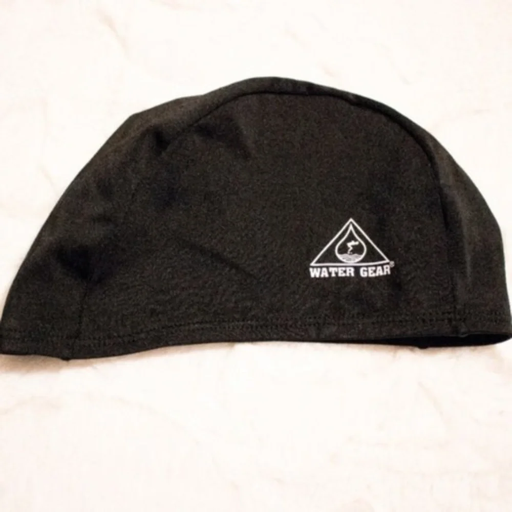 Water Gear Black Lycra Swim Cap